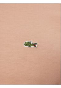 Lacoste T-Shirt TH6709 Beżowy Regular Fit. Kolor: beżowy. Materiał: bawełna