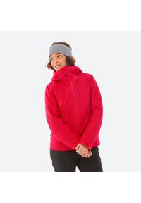 WEDZE - Kurtka narciarska damska Wedze 500. Kolor: czerwony. Materiał: tkanina, włókno, materiał, syntetyk. Sport: narciarstwo #1