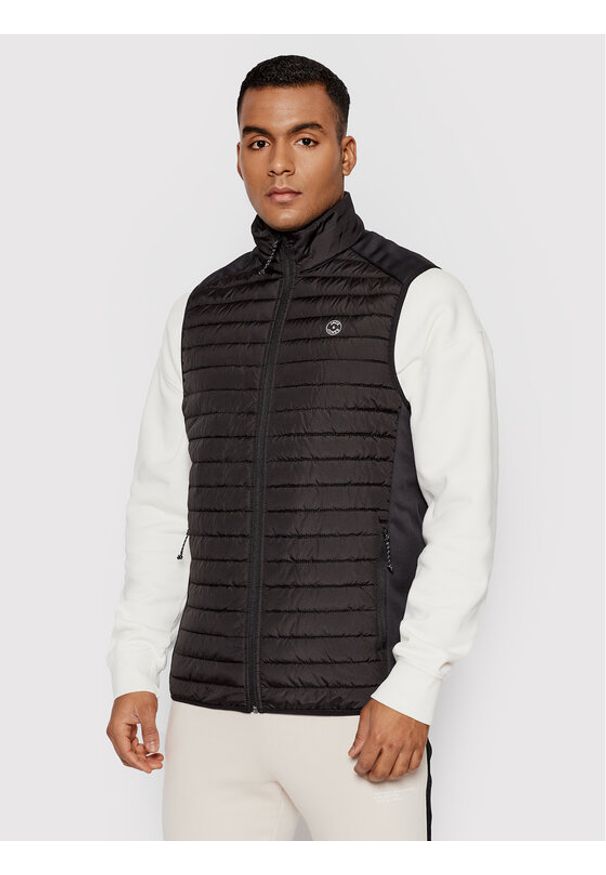 Jack & Jones - Jack&Jones Bezrękawnik Multi 12200684 Czarny Slim Fit. Kolor: czarny. Materiał: syntetyk. Długość rękawa: bez rękawów