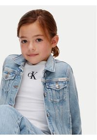 Calvin Klein Jeans Kurtka jeansowa LVCKSJD00G Niebieski Regular Fit. Kolor: niebieski. Materiał: bawełna #4
