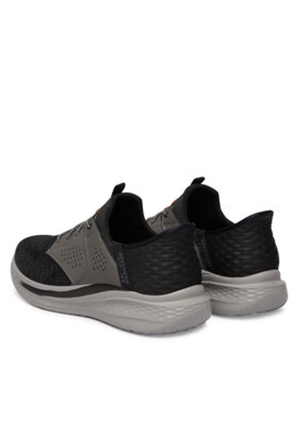skechers - Skechers Sneakersy Slip-Ins Rf: Slade - Caster 210889/BKGY Czarny. Kolor: czarny. Materiał: materiał