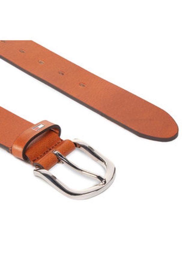 TOMMY HILFIGER - Tommy Hilfiger Pasek Damski New Danny Belt WW0WW11590 Brązowy. Kolor: brązowy. Materiał: skóra