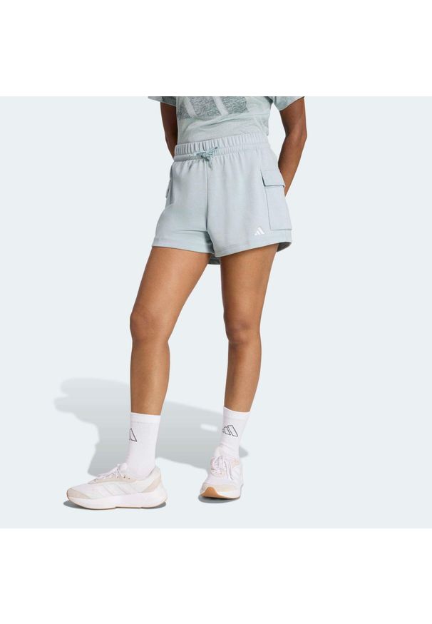 Adidas - Spodenki fitness damskie ADIDAS. Kolor: zielony. Materiał: materiał. Sport: fitness