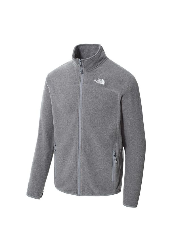 Bluza The North Face 100 Glacier Full-Zip 0A5IHQDYY1 - szara. Kolor: szary. Materiał: polar, dzianina, poliester. Styl: klasyczny. Sport: narciarstwo