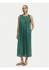 Weekend Max Mara Sukienka codzienna Ricordo 2615621022 Zielony Regular Fit. Okazja: na co dzień. Kolor: zielony. Materiał: bawełna. Typ sukienki: proste. Styl: casual #1