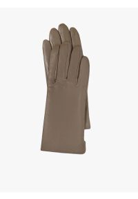 Ryłko - Klasyczne skórzane rękawiczki damskie. Kolor: beżowy. Materiał: skóra. Styl: klasyczny #1