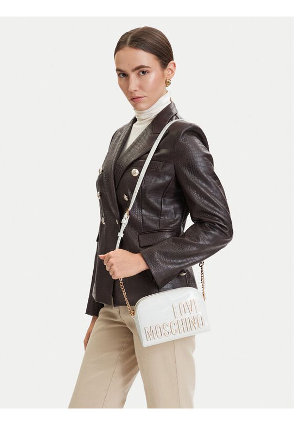 Love Moschino - LOVE MOSCHINO Torebka JC4250PP0OKE110A Biały. Kolor: biały. Materiał: skórzane