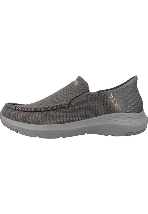 skechers - Buty SKECHERS SLIP INS 204804S Szary. Kolor: szary. Materiał: tkanina