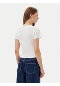 only - ONLY T-Shirt Daniella 15350554 Biały Slim Fit. Kolor: biały. Materiał: syntetyk #3