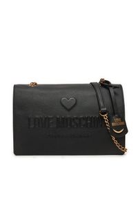 Love Moschino - LOVE MOSCHINO Torebka JC4113PP1LL1000A Czarny. Kolor: czarny. Materiał: skórzane