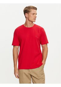 TOMMY HILFIGER - Tommy Hilfiger T-Shirt Essential MW0MW37267 Czerwony Regular Fit. Kolor: czerwony. Materiał: bawełna #1