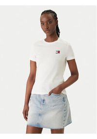 Tommy Jeans T-Shirt Wavy Flag DW0DW22274 Biały Regular Fit. Kolor: biały. Materiał: bawełna #3
