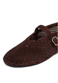 Badura Baleriny EO-AISHA-LT516-207 Brązowy ciemny. Kolor: brązowy. Materiał: skóra, zamsz #2