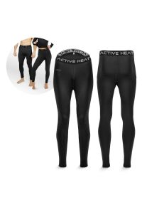 Ciepłe spodnie termiczne unisex 4FIZJO ACTIVE HEAT czarne. Kolor: czarny. Sezon: zima. Sport: fitness #1