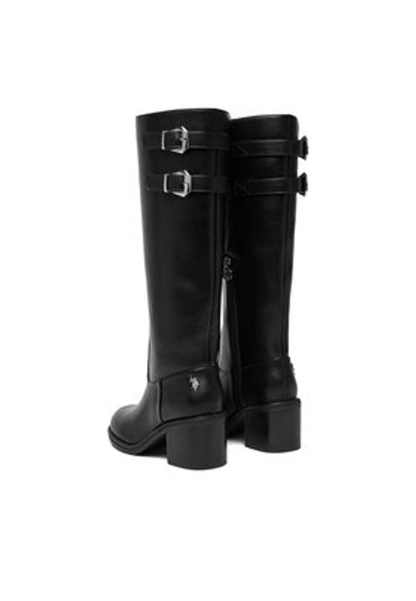 U.S. Polo Assn. Kozaki EO-SABINA001W/EY1 Czarny. Kolor: czarny. Materiał: materiał