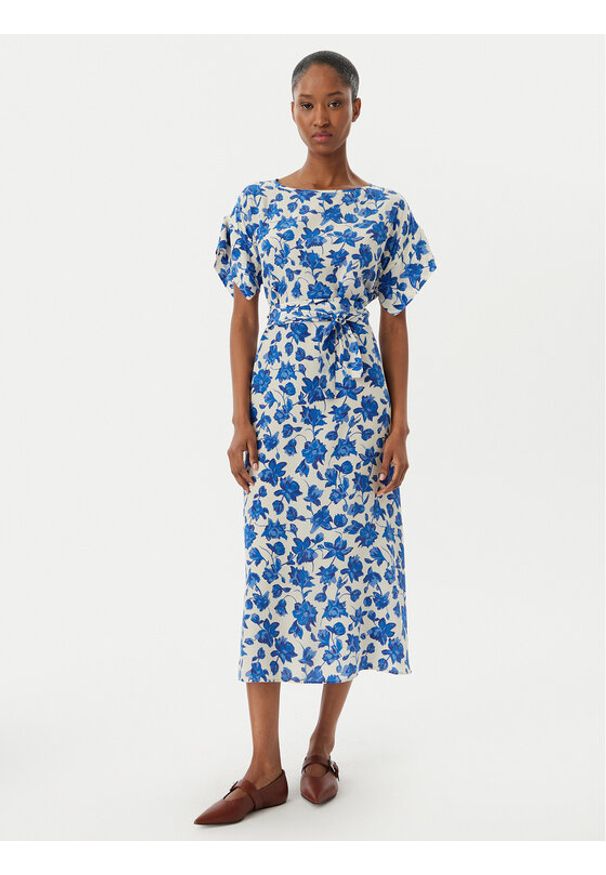 Weekend Max Mara Sukienka letnia Cannes 2515221092 Niebieski Regular Fit. Kolor: niebieski. Materiał: jedwab. Sezon: lato