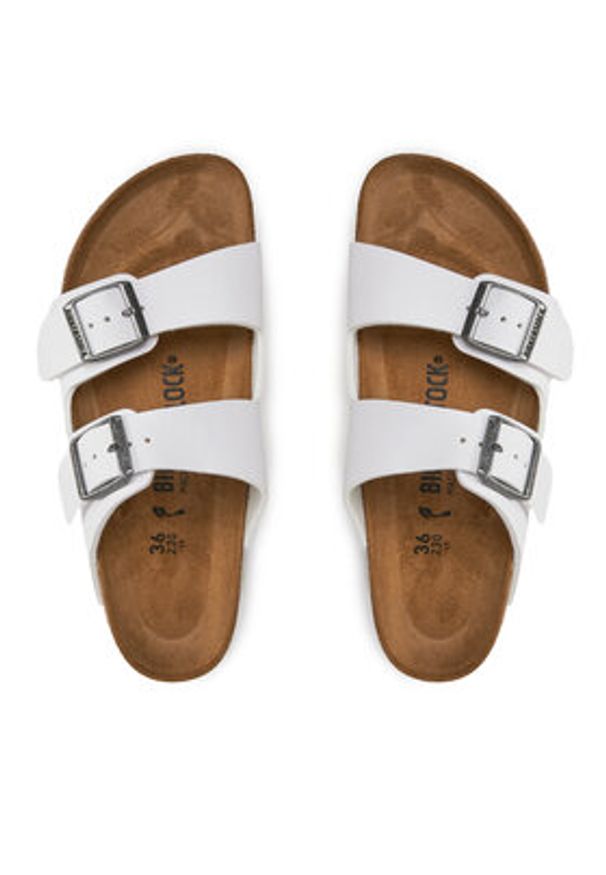 Birkenstock Klapki Arizona Birko-Flor 552683 Biały. Kolor: biały. Materiał: skóra