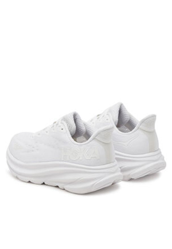 HOKA - Hoka Buty do biegania Clifton 9 Wide 1132211 Biały. Kolor: biały. Materiał: materiał