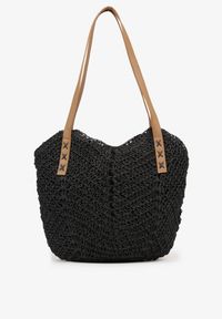 Born2be - Czarna Torebka na Ramię z Plecionki w Stylu Boho Liramirae. Kolor: czarny. Sezon: lato. Styl: boho. Rodzaj torebki: na ramię