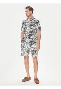 TOMMY HILFIGER - Tommy Hilfiger Szorty materiałowe MW0MW39284 Granatowy Regular Fit. Kolor: niebieski. Materiał: len #4