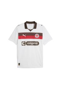 Puma - Męska koszulka wyjazdowa FC St. Pauli 25/26 PUMA White Espresso Brown. Kolor: biały, brązowy, wielokolorowy