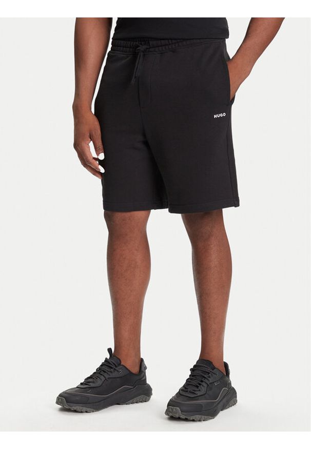 Hugo - HUGO Szorty sportowe Dayono 50530696 Czarny Relaxed Fit. Kolor: czarny. Materiał: bawełna. Styl: sportowy