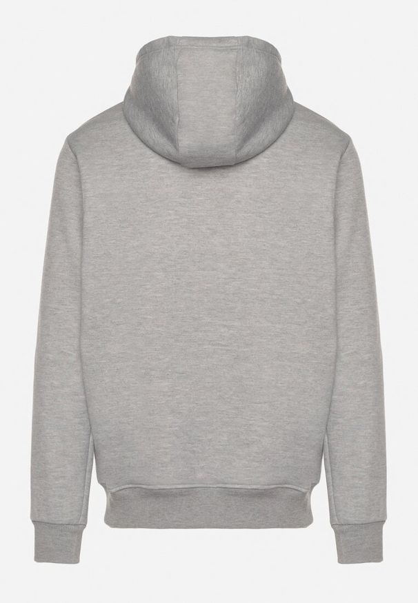 Born2be - Szara Bluza z Bawełną Kapturem i Kieszenią Typu Kangurek Norrise. Okazja: na co dzień. Kolor: szary. Materiał: bawełna. Styl: casual, elegancki
