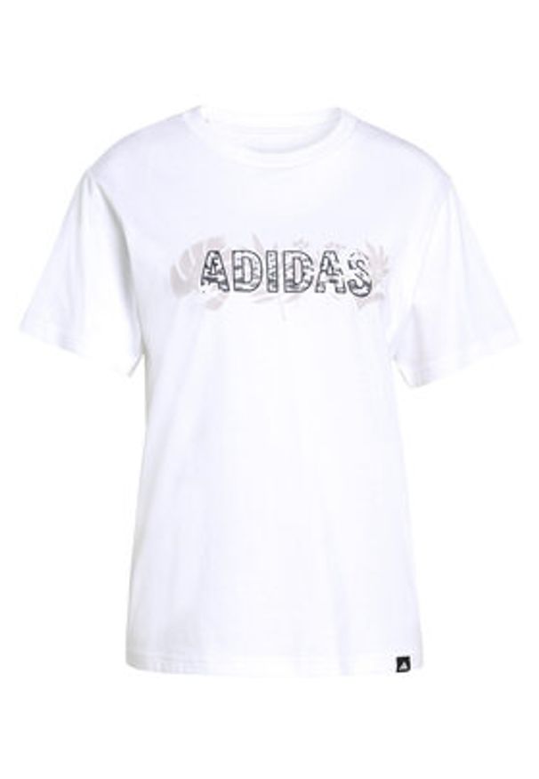 Adidas - adidas T-Shirt Animal Graphic KB7146 Biały Regular Fit. Kolor: biały. Materiał: bawełna
