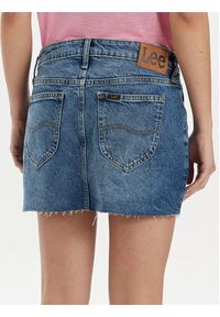 Lee Spódnica jeansowa 112349008 Niebieski Regular Fit. Kolor: niebieski. Materiał: bawełna #5