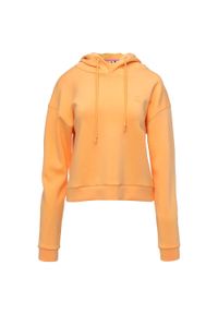 IQ - Bluza Z Kapturem Damska Janette. Typ kołnierza: kaptur. Kolor: pomarańczowy. Sport: turystyka piesza #1