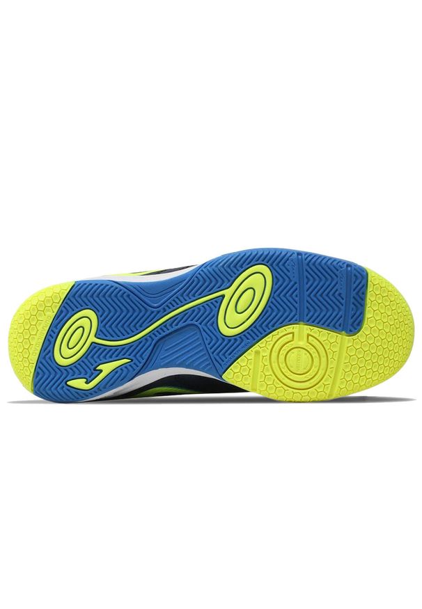Buty halowe do piłki nożnej dla dzieci Joma Toledo IN. Zapięcie: sznurówki. Kolor: niebieski. Materiał: syntetyk, materiał. Szerokość cholewki: normalna. Sport: turystyka piesza, piłka nożna