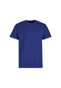 BUILD YOUR BRAND - Bawełniana Koszulka Unisex Dla Dorosłych Z Okrągłym Dekoltem. Kolor: niebieski. Materiał: bawełna