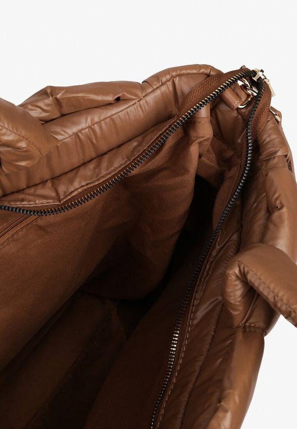 Renee - Beżowa Torebka Typu Shopper Ozdobiona Wypukłym Pikowaniem Vamiste. Kolor: beżowy. Wzór: aplikacja. Materiał: pikowane. Styl: casual