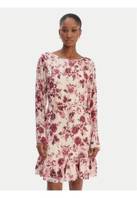 Guess Sukienka codzienna W6RK37 WJ712 Beżowy Regular Fit. Okazja: na co dzień. Kolor: beżowy. Materiał: syntetyk. Typ sukienki: proste. Styl: casual #1