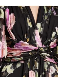 Luisa Spagnoli - LUISA SPAGNOLI - Czarna sukienka z kwiatowym nadrukiem GELSI. Kolor: czarny. Wzór: kwiaty, nadruk. Typ sukienki: koszulowe. Długość: maxi #2
