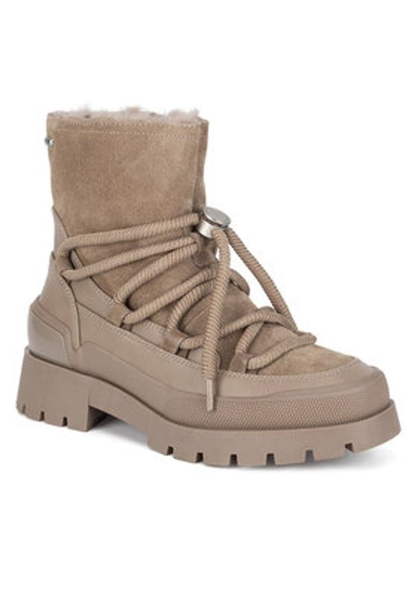 MEXX Botki MI001714043W Beżowy. Kolor: beżowy. Materiał: zamsz, skóra