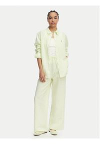 Tommy Jeans Koszula DW0DW22209 Zielony jasny Relaxed Fit. Kolor: zielony. Materiał: len #5