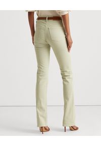 Lauren Ralph Lauren - LAUREN BY RALPH LAUREN - Zielone jeansy Boot Cut. Stan: podwyższony. Kolor: zielony. Wzór: aplikacja #2