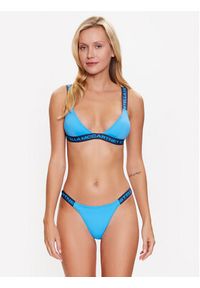 Stella McCartney Góra od bikini Logo Classic S7BY81890.45612 Błękitny. Kolor: niebieski. Materiał: syntetyk