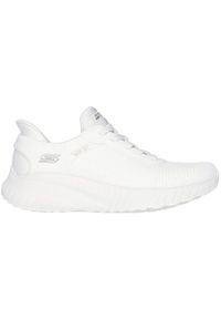 skechers - Adidasy Skechers Bobs Squad Chaos - C, Kobiety. Kolor: biały. Materiał: materiał, syntetyk. Model: Skechers Sport. Sport: turystyka piesza