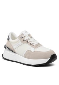 Sneakersy GOE JJ2N4112 White. Kolor: beżowy. Materiał: zamsz, skóra