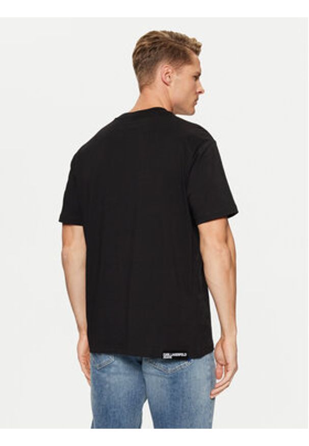 Karl Lagerfeld Jeans T-Shirt A1M17002 Czarny Regular Fit. Kolor: czarny. Materiał: bawełna