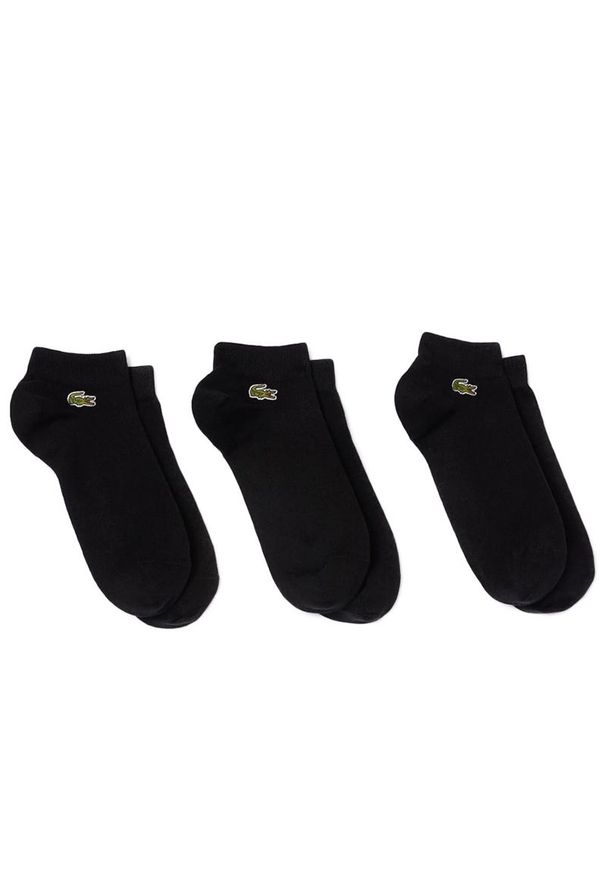 Skarpetki unisex Lacoste RA2917-8VM - czarne. Kolor: czarny. Materiał: materiał, bawełna, poliamid