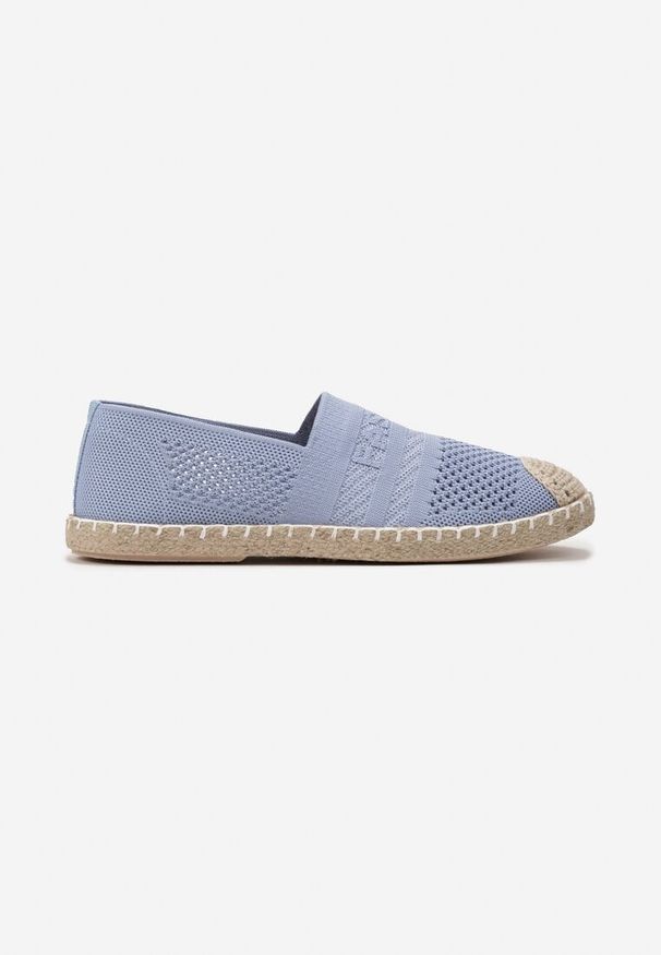 Renee - Niebieskie Espadryle z Plecioną Cholewką przed Kostkę Mokosa. Okazja: na co dzień. Wysokość cholewki: przed kostkę. Kolor: niebieski. Szerokość cholewki: normalna. Wzór: aplikacja. Sezon: lato. Styl: klasyczny, casual, boho, elegancki