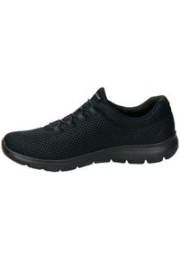 skechers - Buty na co dzień damskie SKECHERS SUMMITS siateczka wsuwane. Okazja: na co dzień. Zapięcie: bez zapięcia. Kolor: czarny. Model: Skechers Sport. Sport: turystyka piesza