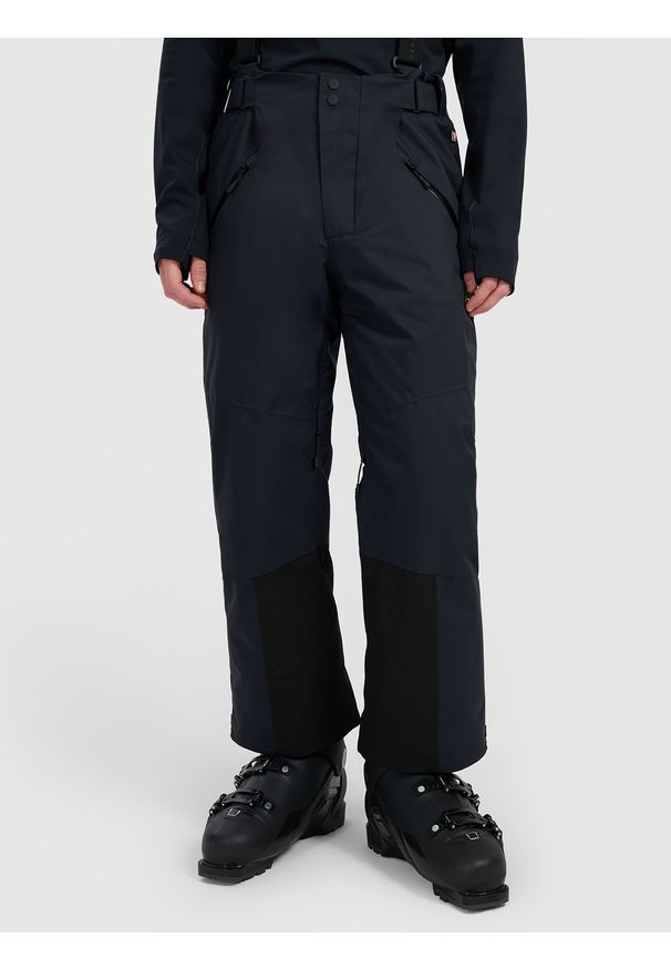 4f - 4F Spodnie narciarskie membrana Dermizax 20000 męskie - czarne S. Kolor: czarny. Materiał: materiał. Technologia: Dermizax. Wzór: gładki. Sezon: zima. Sport: narciarstwo
