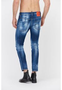DSQUARED2 Niebieskie jeansy męskie Skater jean, Rozmiar 52. Kolor: niebieski. Wzór: aplikacja #6