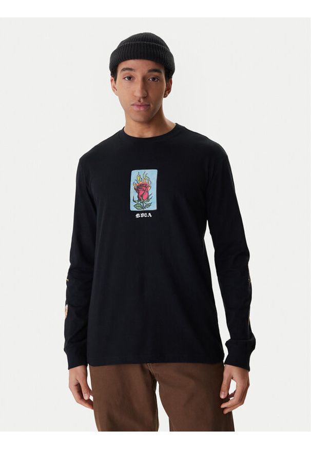 RVCA Longsleeve Dayshift EVYZT00306 Czarny Regular Fit. Kolor: czarny. Materiał: bawełna. Długość rękawa: długi rękaw