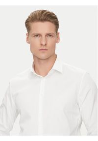 Calvin Klein Koszula K10K114298 Biały Slim Fit. Kolor: biały. Materiał: bawełna, syntetyk