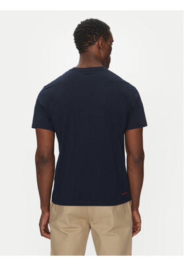 Save The Duck T-Shirt DT1194M BESY20 Granatowy Regular Fit. Kolor: niebieski. Materiał: bawełna